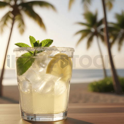 Glass Of Lemonade With Ice And FOD D&S 4544