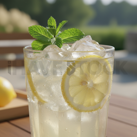 Glass Of Lemonade With Ice And FOD D&S 4736