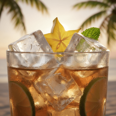 Ice Cubes In Drink Macro Shot FOD D&S 4852