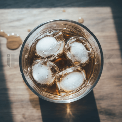 Ice Cubes In Drink Macro Shot FOD D&S 4774