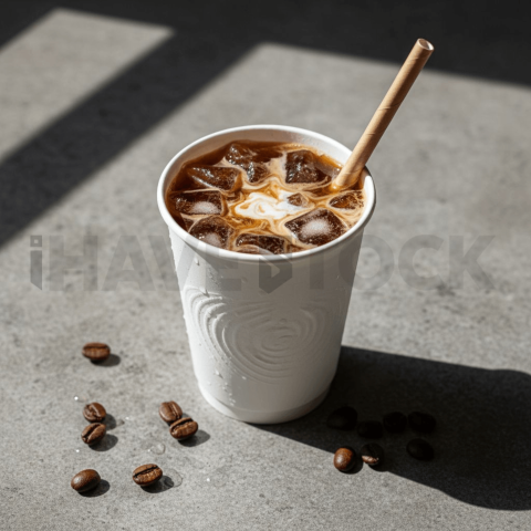 Iced Coffee In Paper Cup FOD D&S 4228