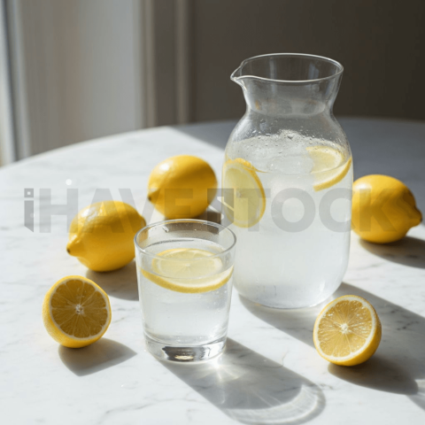 Lemon Water On Marble Table FOD D&S 4297