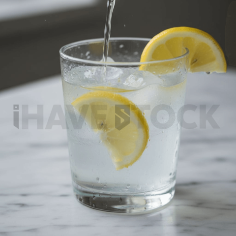 Lemon Water On Marble Table FOD D&S 4504