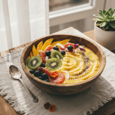Mango Smoothie Bowl With Fruit FOD D&S 4139