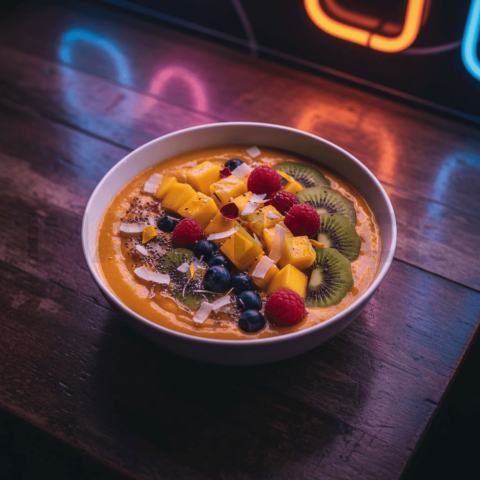 Mango Smoothie Bowl With Fruit FOD D&S 4579