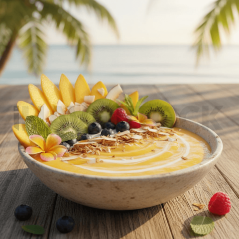Mango Smoothie Bowl With Fruit FOD D&S 4813