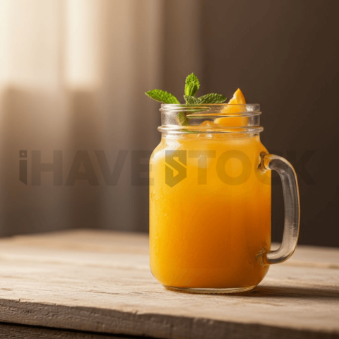 Mason Jar With Orange Juice FOD D&S 4257
