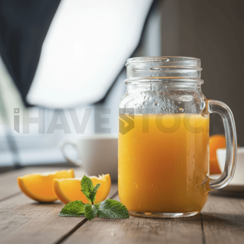 Mason Jar With Orange Juice FOD D&S 4557