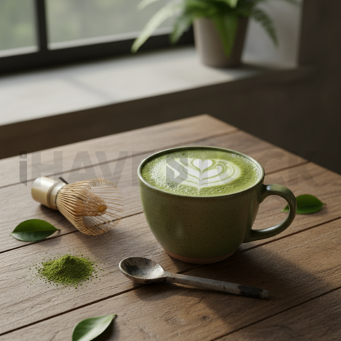 Matcha Latte With Foam Art FOD D&S 4565
