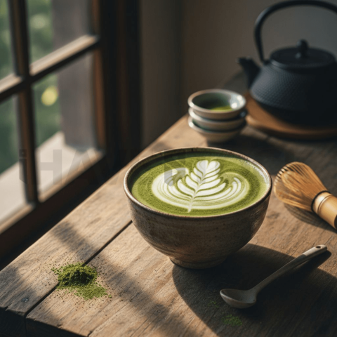 Matcha Latte With Foam Art FOD D&S 4676