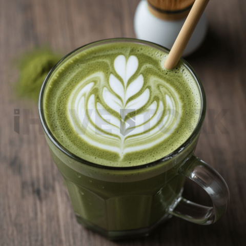 Matcha Latte With Foam Art FOD D&S 4657