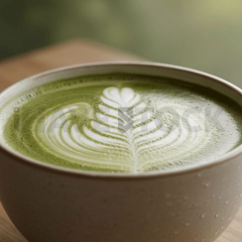 Matcha Latte With Foam Art FOD D&S 4705