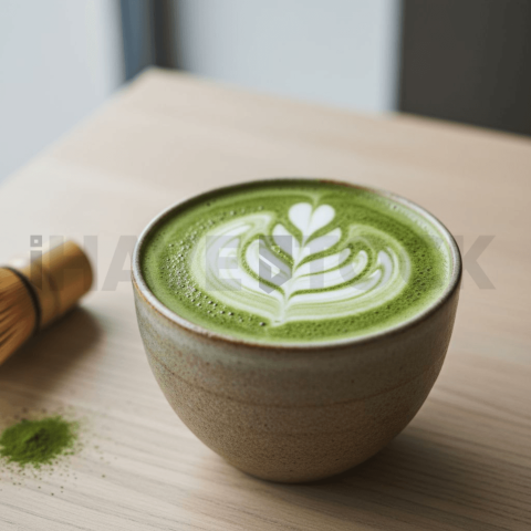Matcha Latte With Foam Art FOD D&S 4839