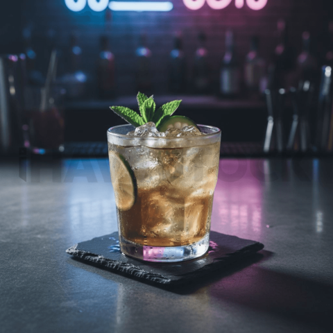 Moody Glass Of Iced Drink FOD D&S 4689