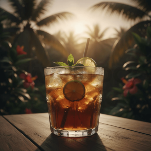 Moody Glass Of Iced Drink FOD D&S 4541