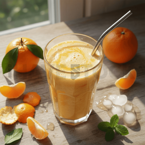 Orange Smoothie In Glass Cup FOD D&S 4395