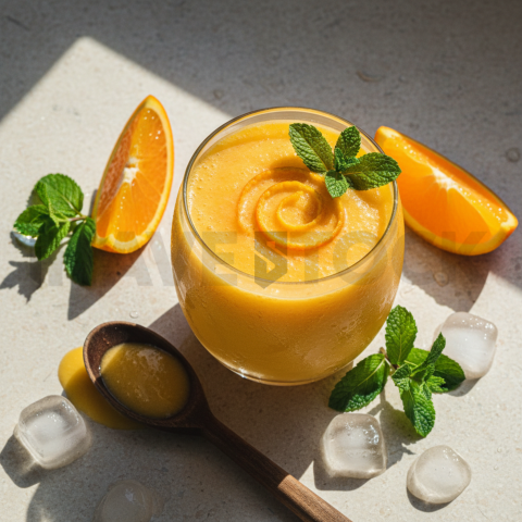 Orange Smoothie In Glass Cup FOD D&S 4222