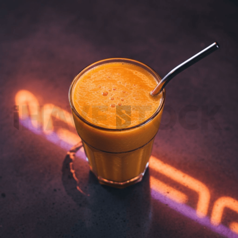 Orange Smoothie In Glass Cup FOD D&S 4888