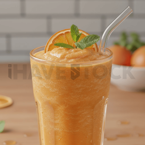 Orange Smoothie In Glass Cup FOD D&S 4808