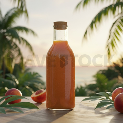 Peach Juice Bottle Minimal Set FOD D&S 4775