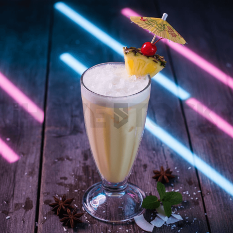 Pina Colada Mocktail On Table FOD D&S 4409