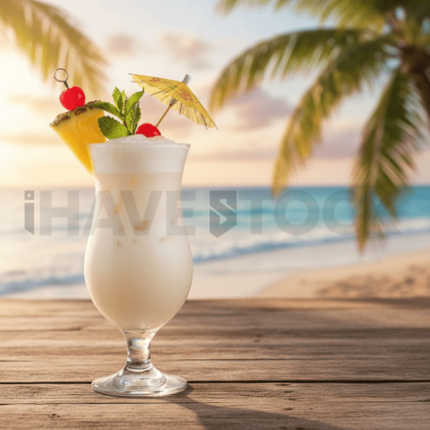 Pina Colada Mocktail On Table FOD D&S 4781
