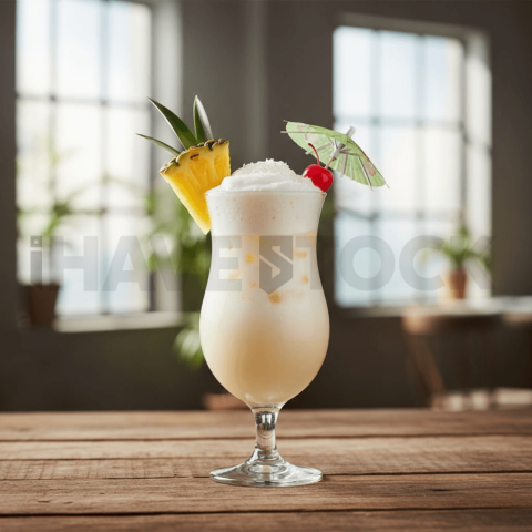 Pina Colada Mocktail On Table FOD D&S 4766