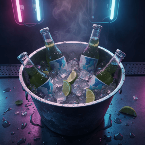 Refreshing Soda In Ice Bucket FOD D&S 4811