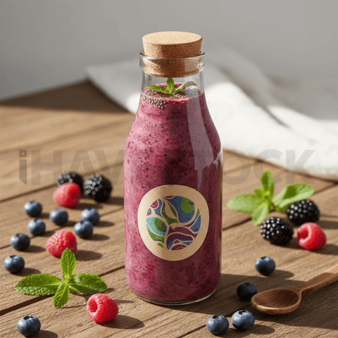Smoothie Bottle Branding Mocku FOD D&S 4213