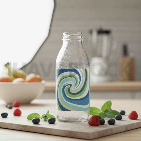 Smoothie Bottle Branding Mocku FOD D&S 4607