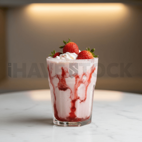 Strawberry Drink In Glass Cup FOD D&S 4307