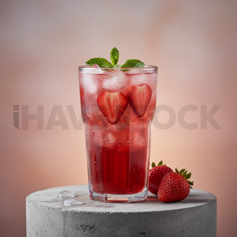 Strawberry Drink In Glass Cup FOD D&S 4159