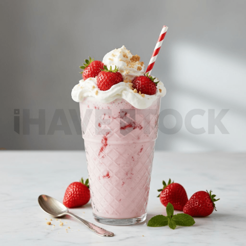 Strawberry Milkshake With Crea FOD D&S 4631