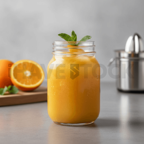 Mason Jar With Orange Juice FOD D&S 3440
