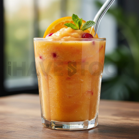 Orange Smoothie In Glass Cup FOD D&S 3442