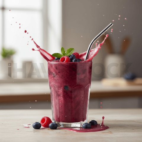Berry Smoothie On Wooden Count FOD D&S 3424