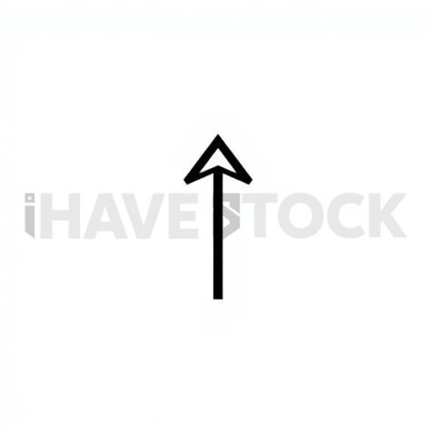 Arrow Trending Up Thin Stroke Symbol