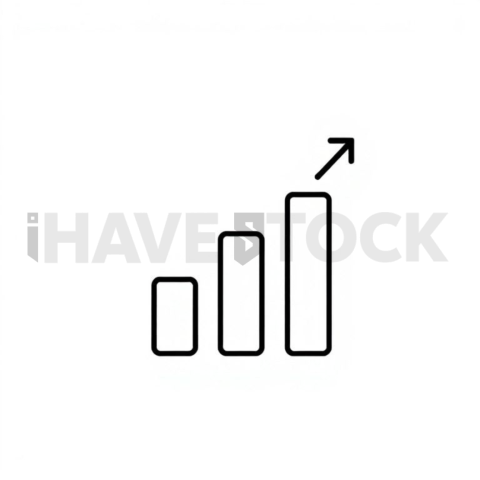 Bar Chart Growth Bold Minimal Icon