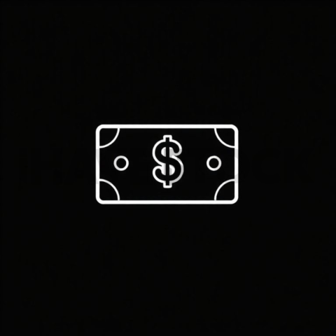 Bank Deposit — White On Black