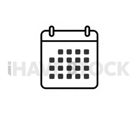 Calendar Scheduling Monoline Icon