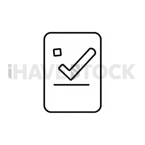 Checklist Tasks Clean Outline Icon
