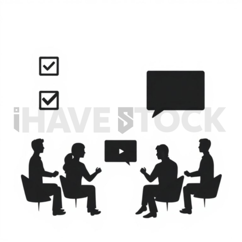 Checklist Tasks Solid Silhouette Icon