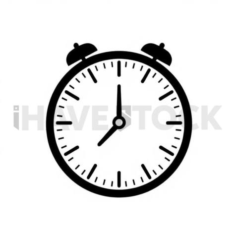 Clock Time Flat Vector Symbol