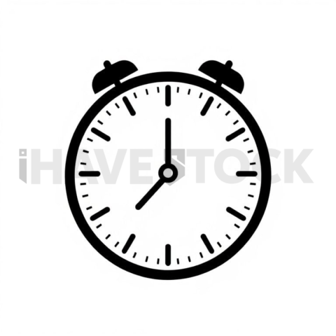 Clock Time Bold Minimal Icon