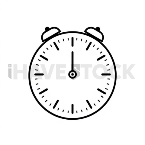 Clock Time Monoline Icon