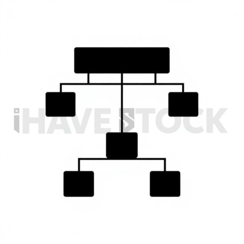 Company Org Chart — Black On White