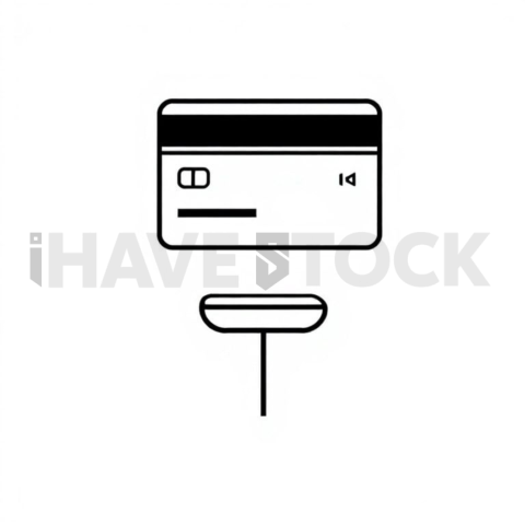 Credit Card Swipe — Black On White