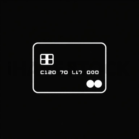 Credit Card Swipe — White On Black