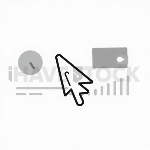 Cursor Click Flat Vector Symbol