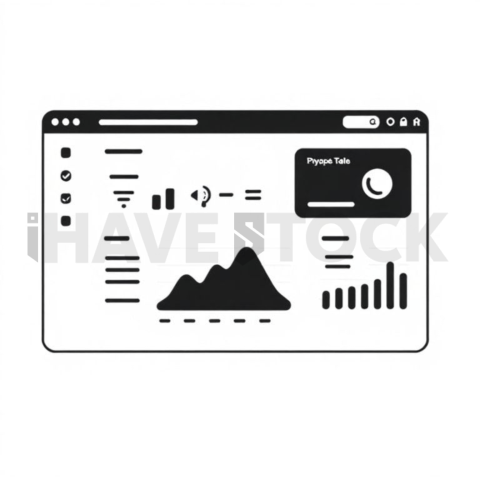 Dashboard Widget Minimal Contour Glyph